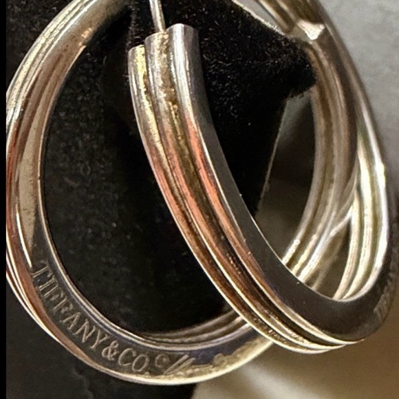 Tiffany & Co. Classic Silver Hoop Earrings - Picture 12 of 13
